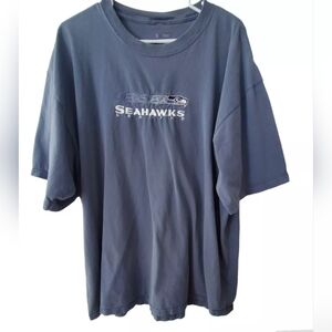 Seattle Seahawks NFL Mens Graphic T-shirt Tee Size 2XL Short Slv Blue Crew Neck